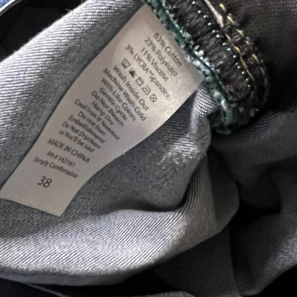 LuLaRoe‎ Magic Waist Skinny Jeans Size 38 (18/19W) Blue Tapered  Flaw - Picture 4 of 11